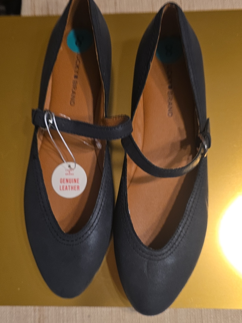 Lucky Brand Black Leather Mary Jane Flats